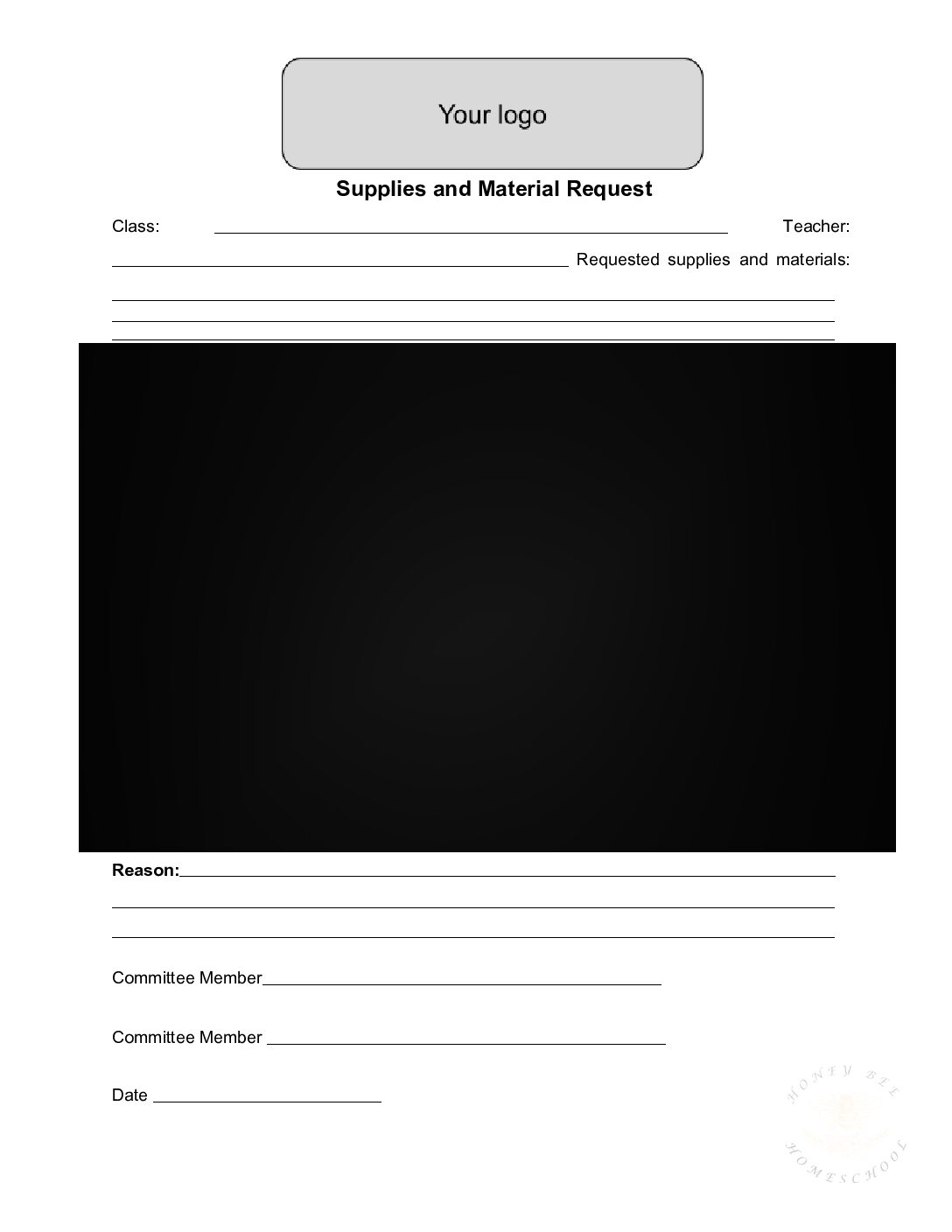Supplies and Materials request